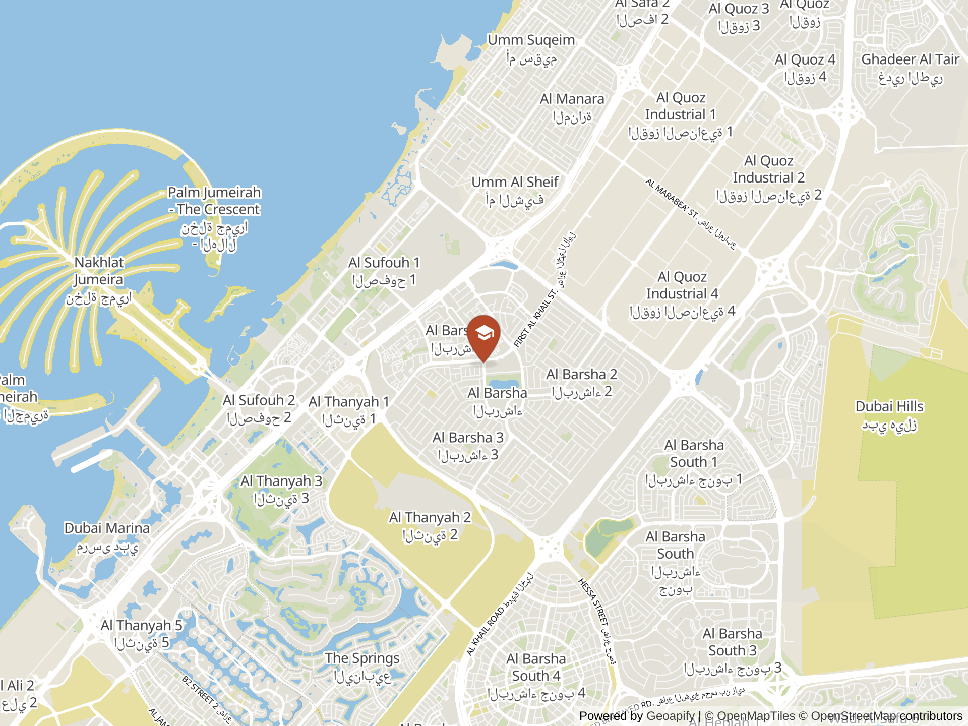 Dubai National School - Al Barsha 지도
