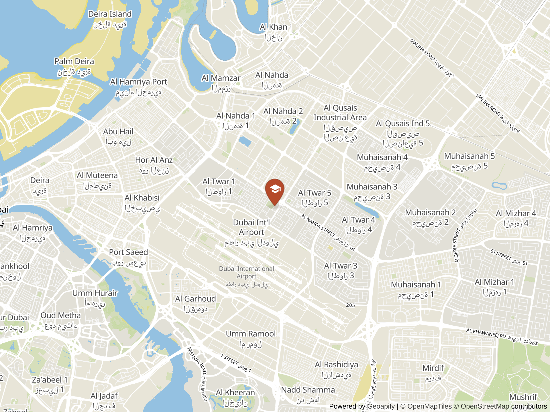 Dubai National School - Al Twar地圖