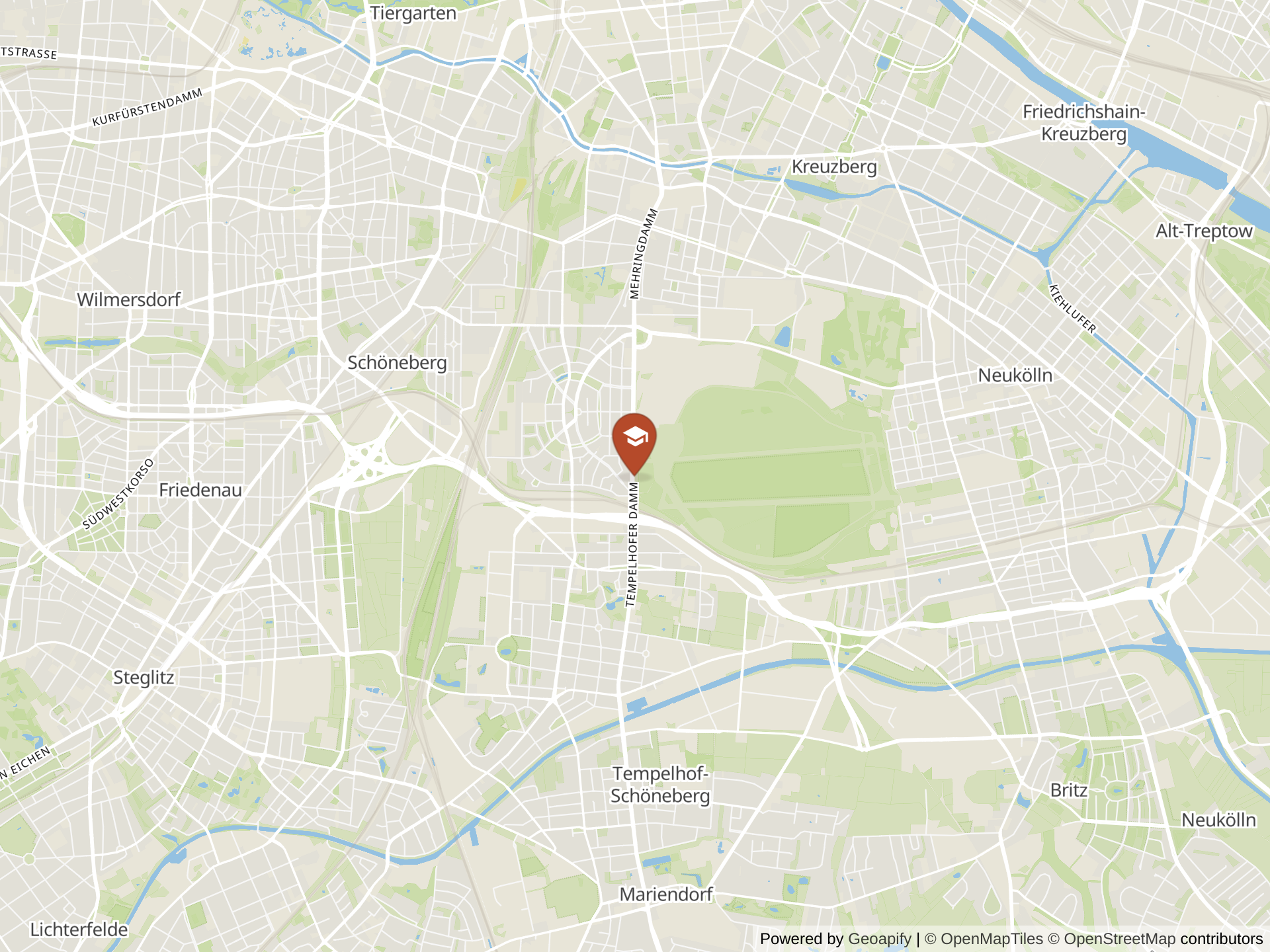 Map of John F. Kennedy School