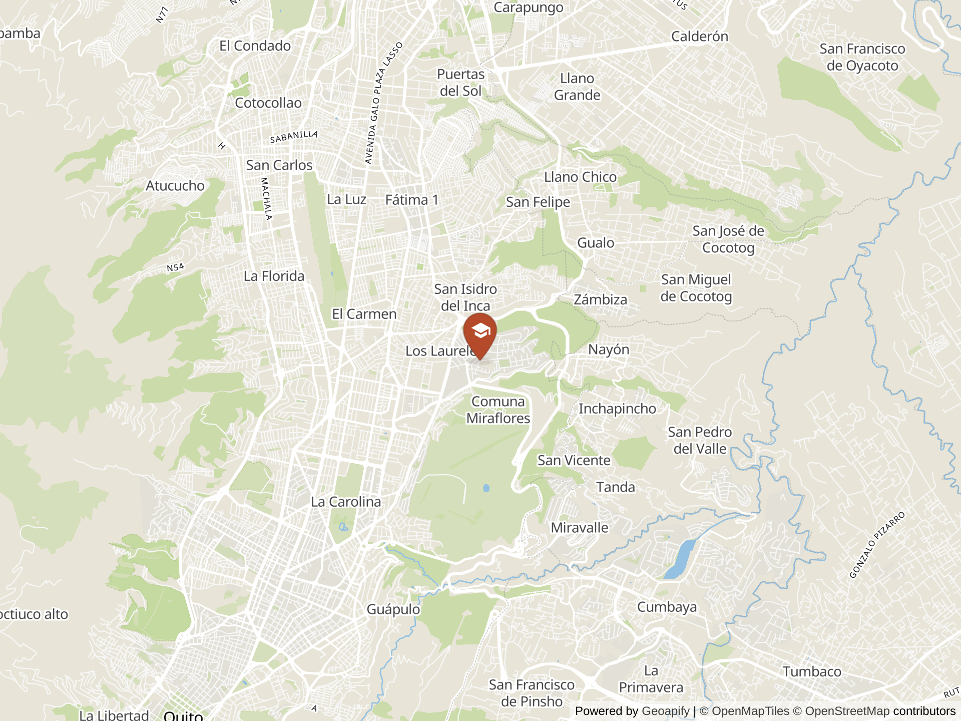 Map of Academia Cotopaxi American International School