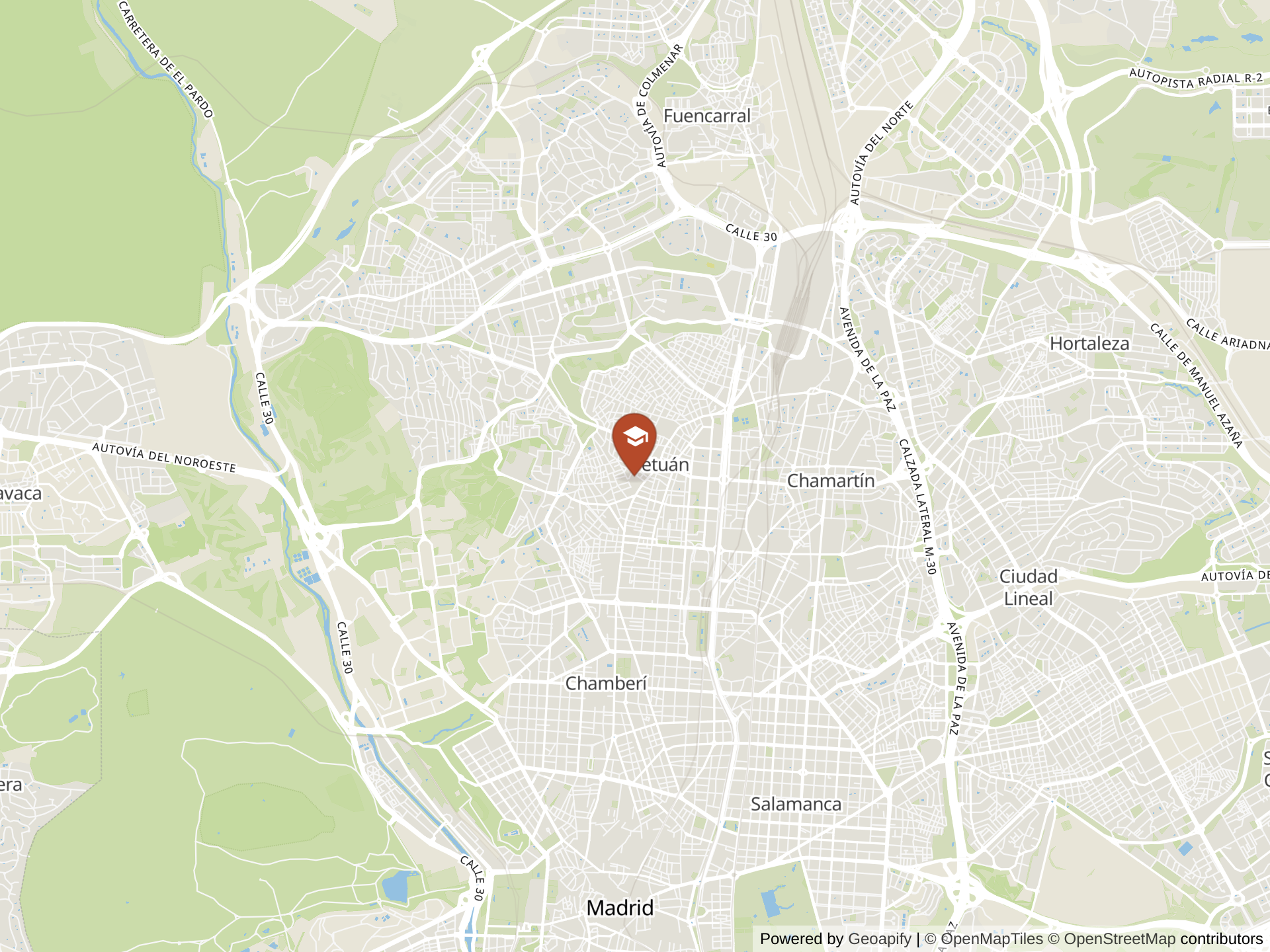 Map of Madrid Active School