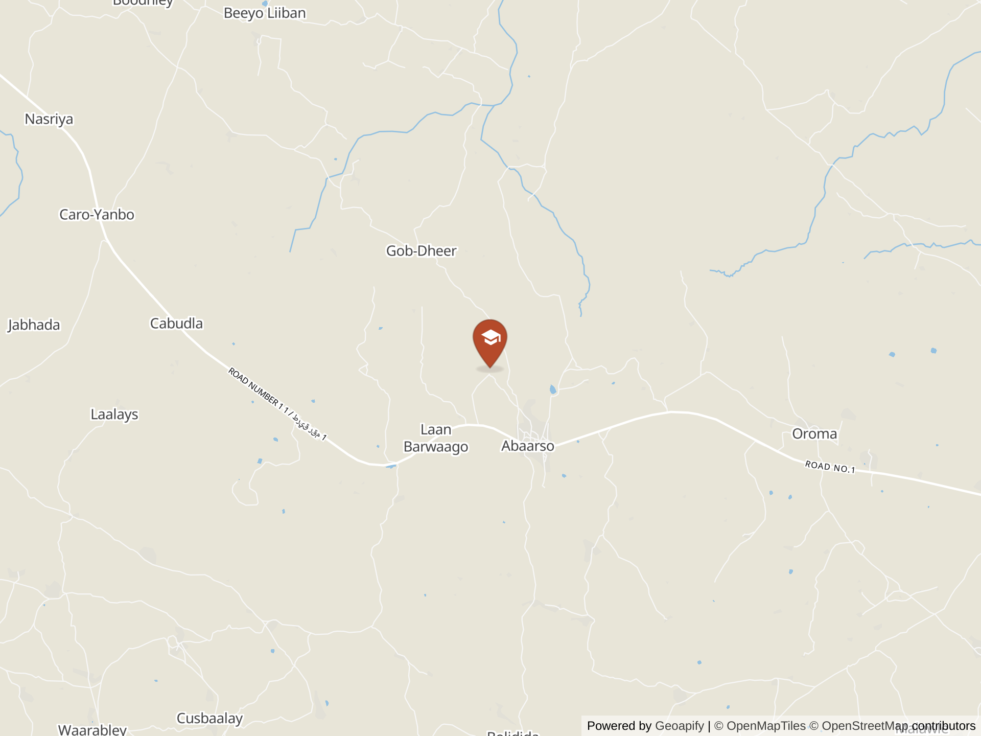 Mapa de Abaarso School of Science and Technology