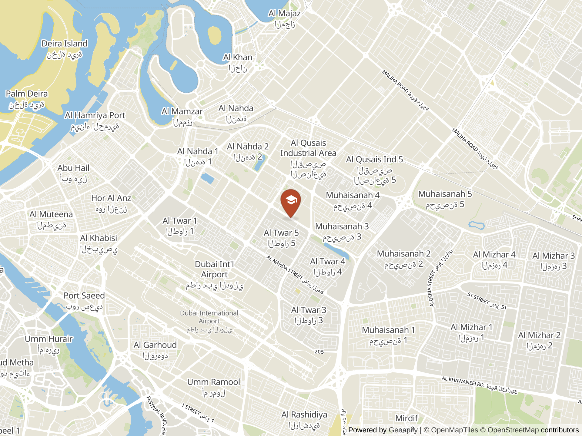 Al Maaref American School地圖