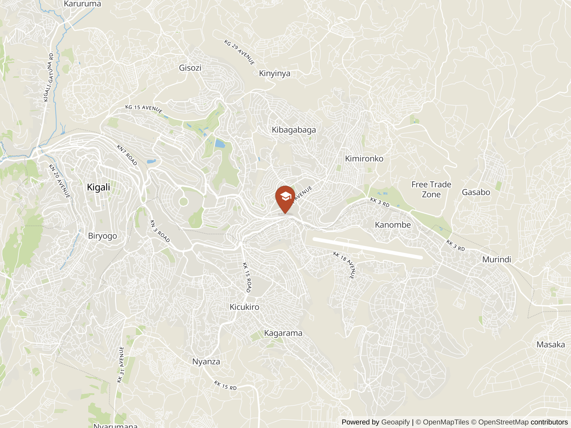 Map of Green Hills Academy