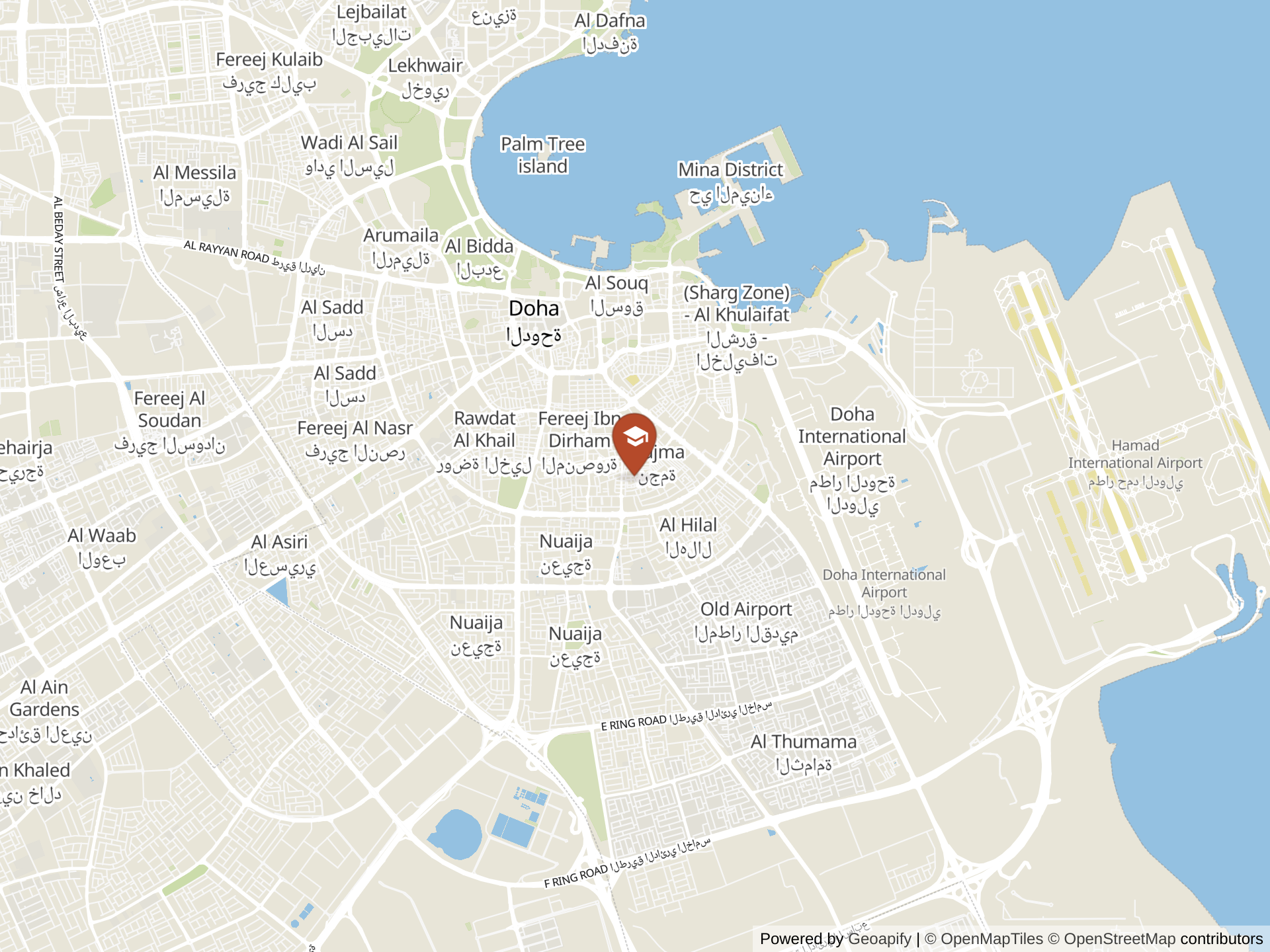 Map of Doha Academy - Salwa Branch