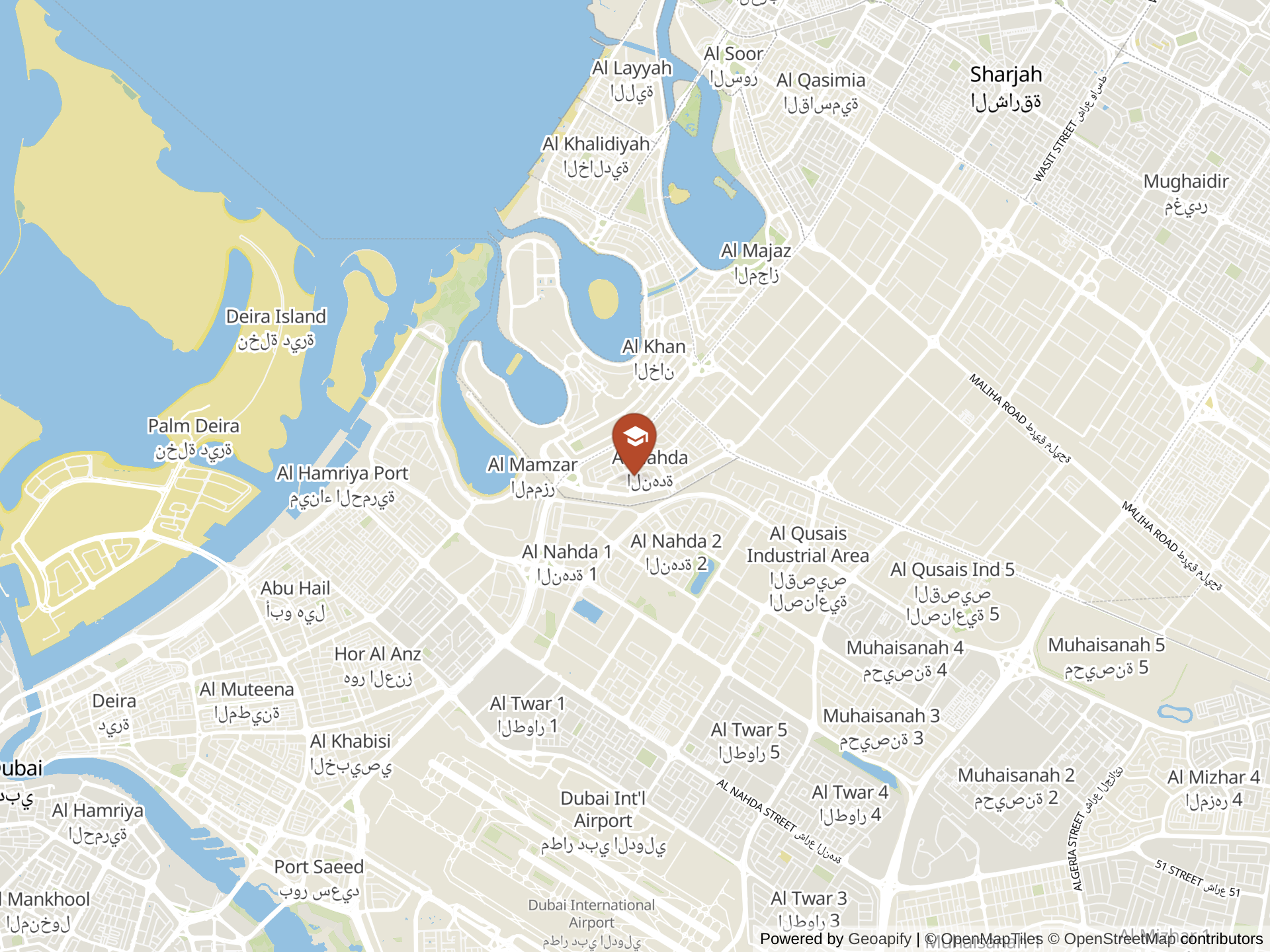 Mapa de Al Durrah International School