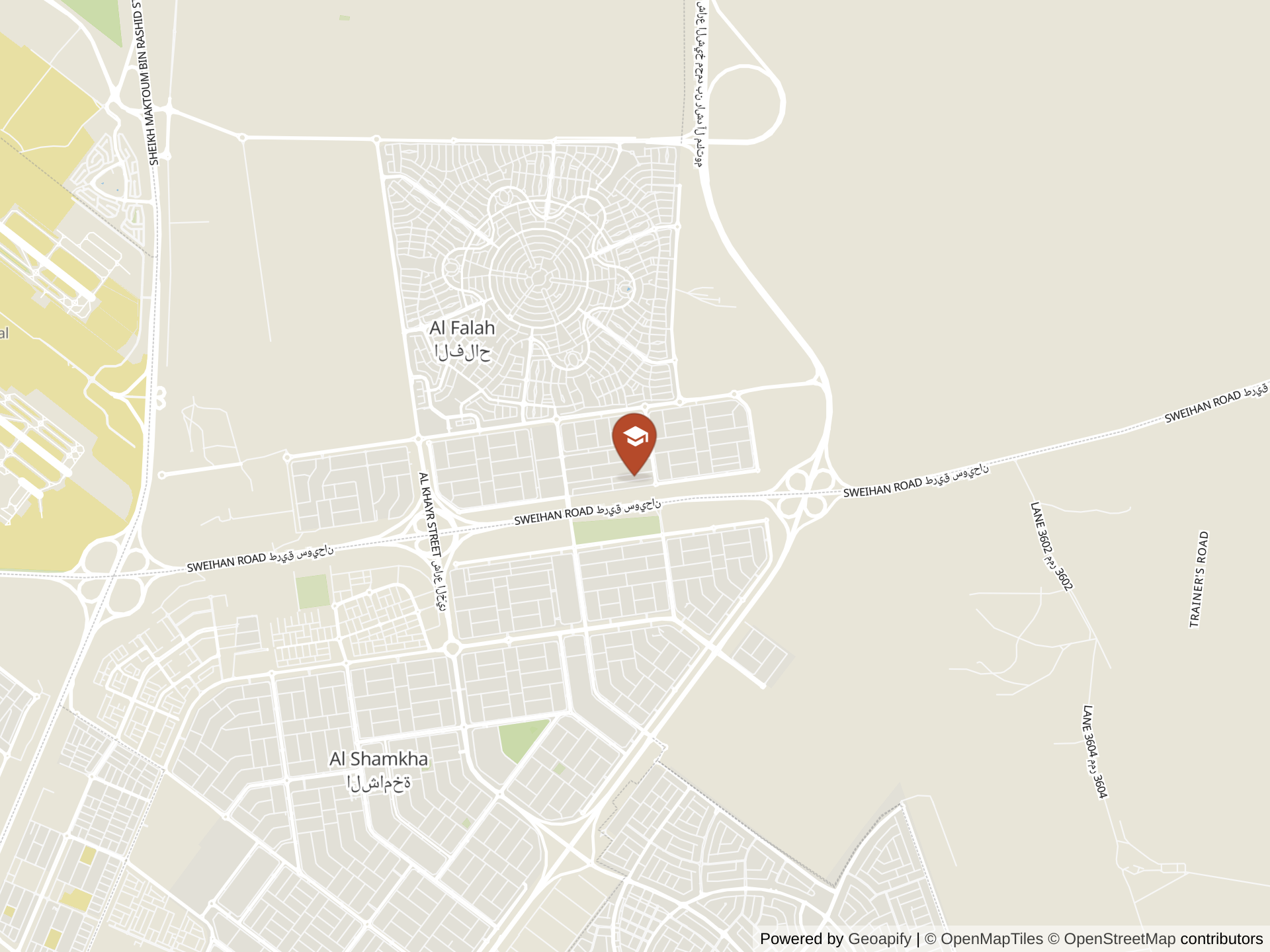 Mapa de The Sheikh Zayed Private Academy for Boys