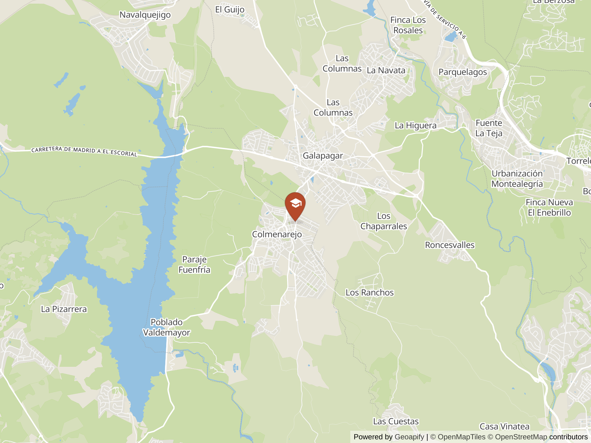 Map of Madrid Pangea School, SL