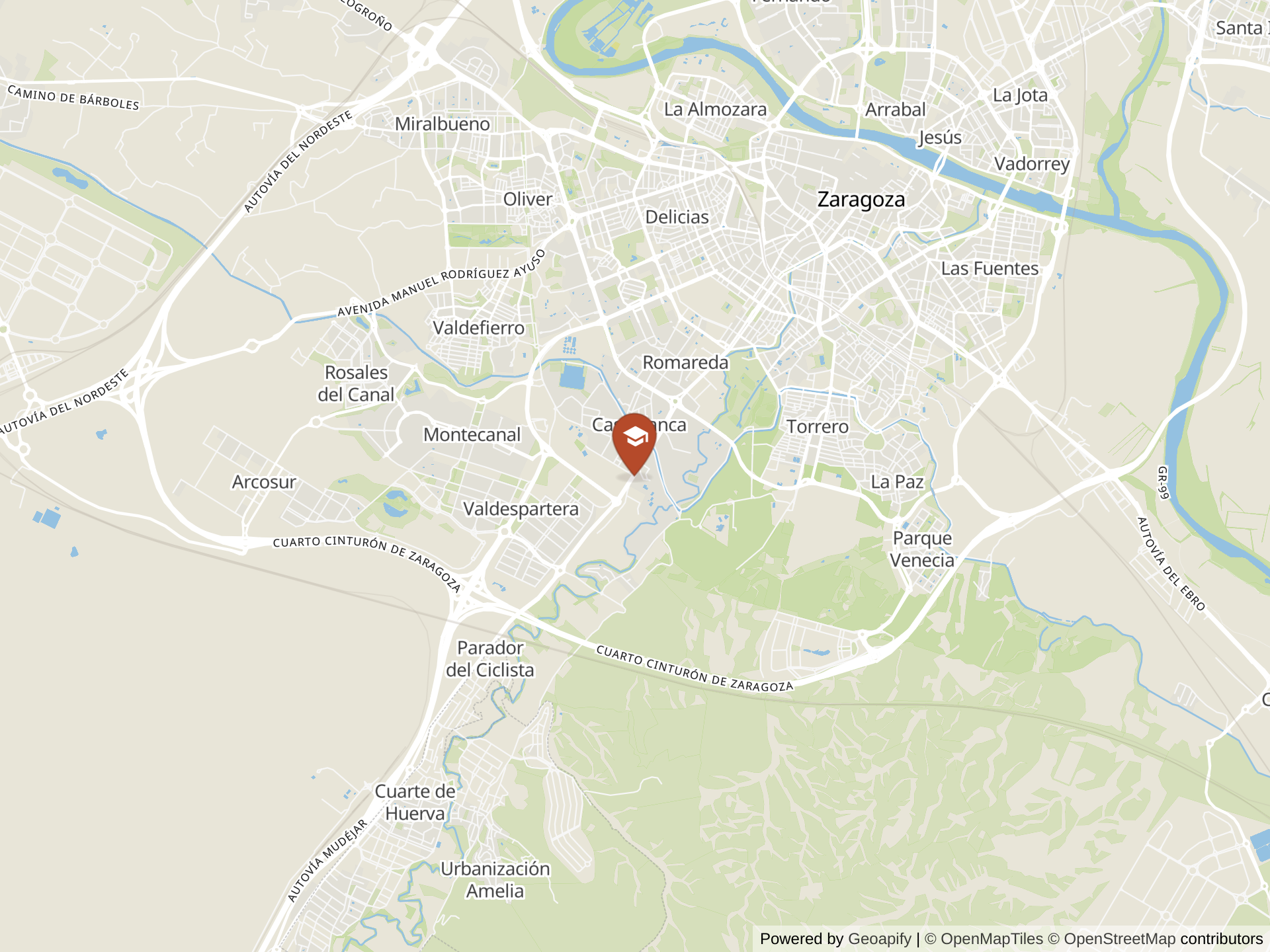 Map of Zaragoza Schoolhouse