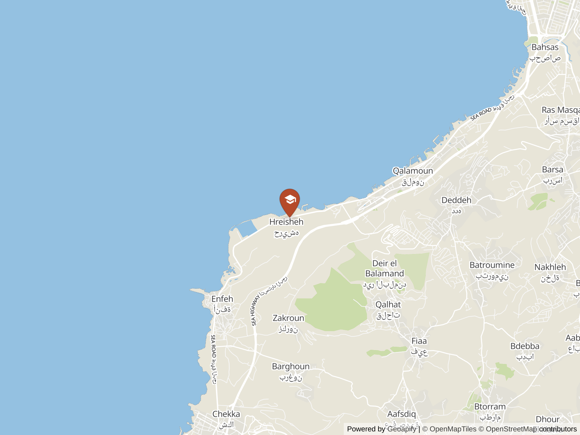 Mapa de Tripoli Evangelical School for Girls and Boys