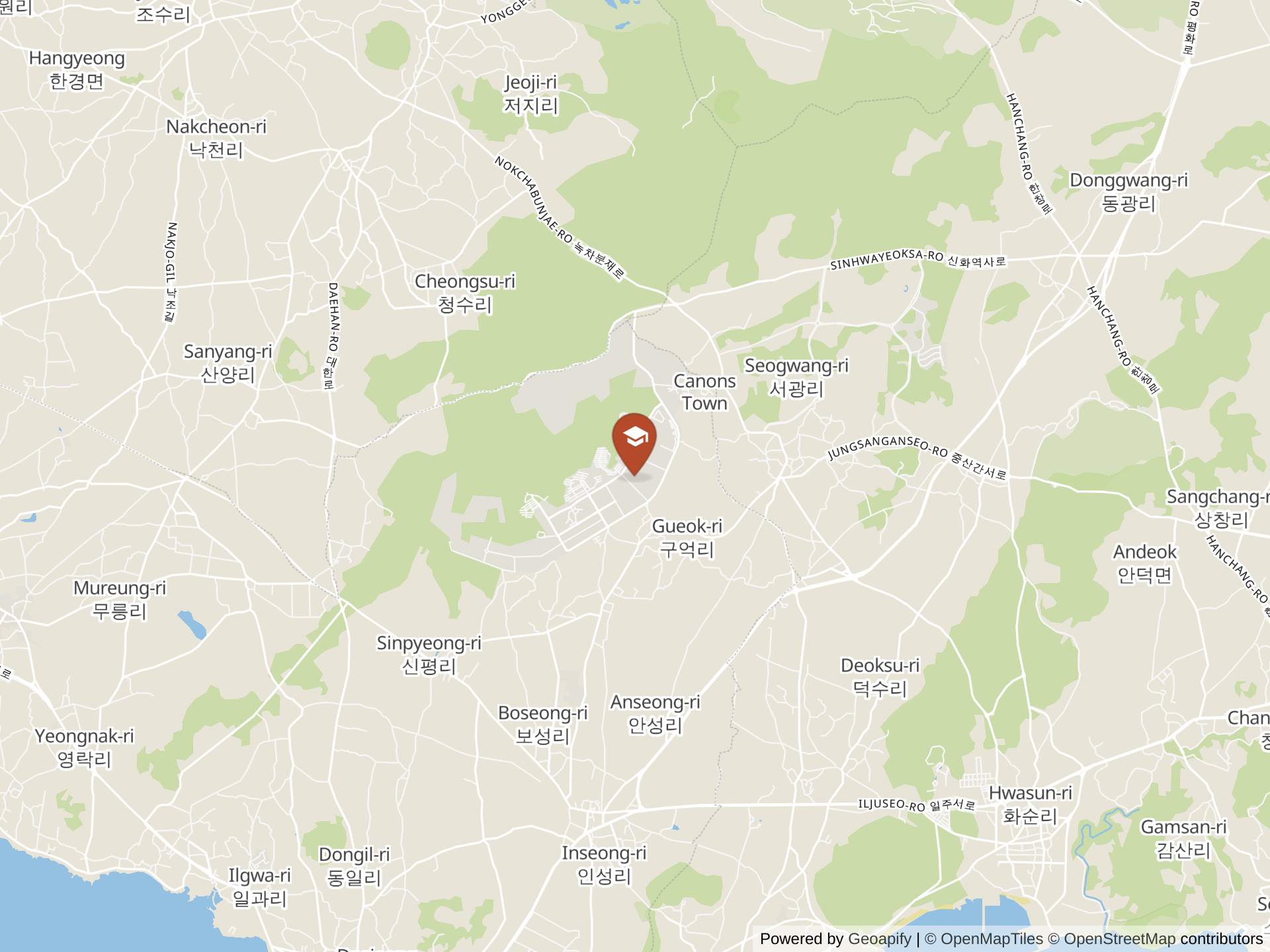 Mapa de St. Johnsbury Academy Jeju