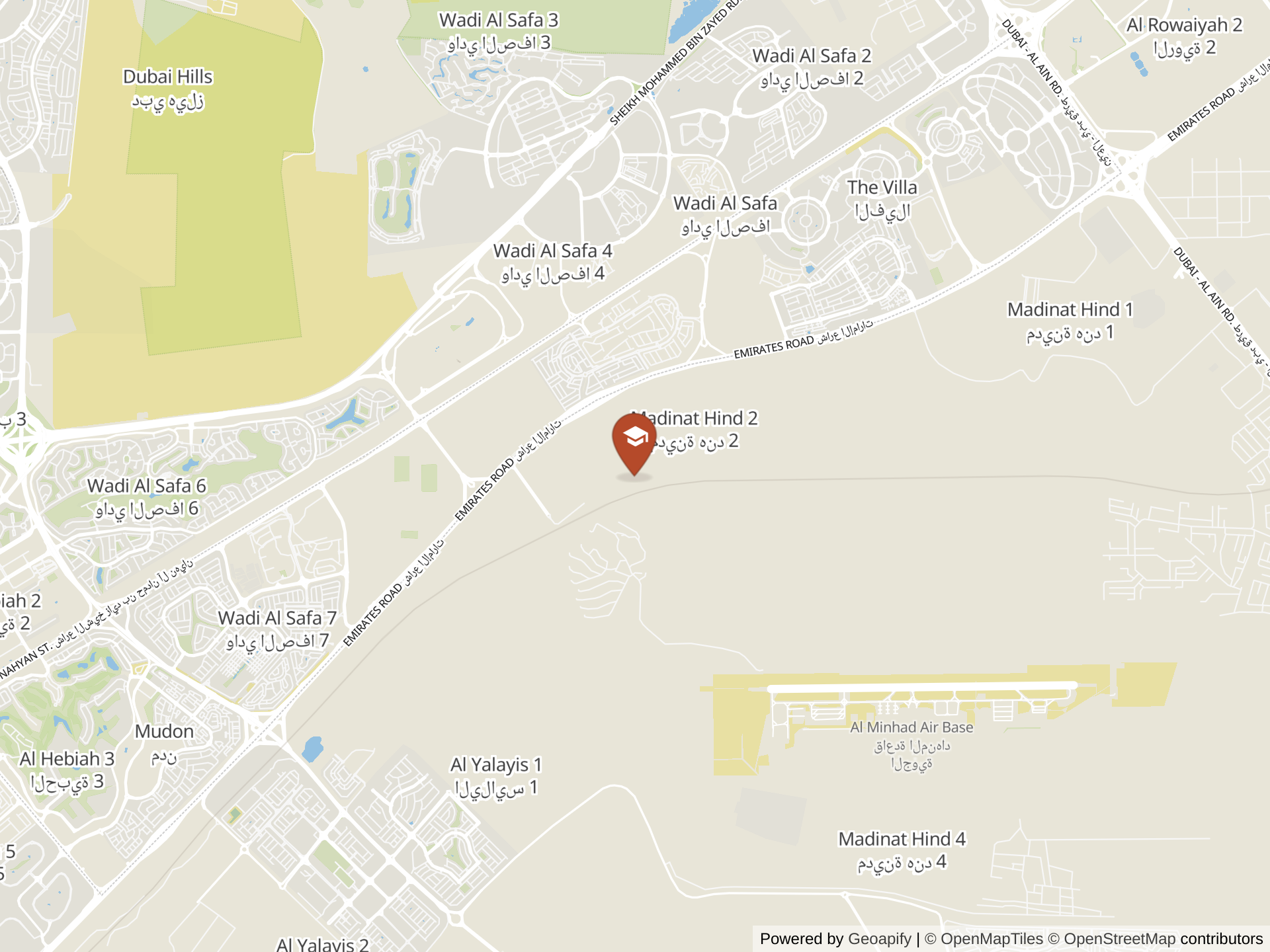 American School of Creative Science - NAD Al Sheba (NAS)の地図