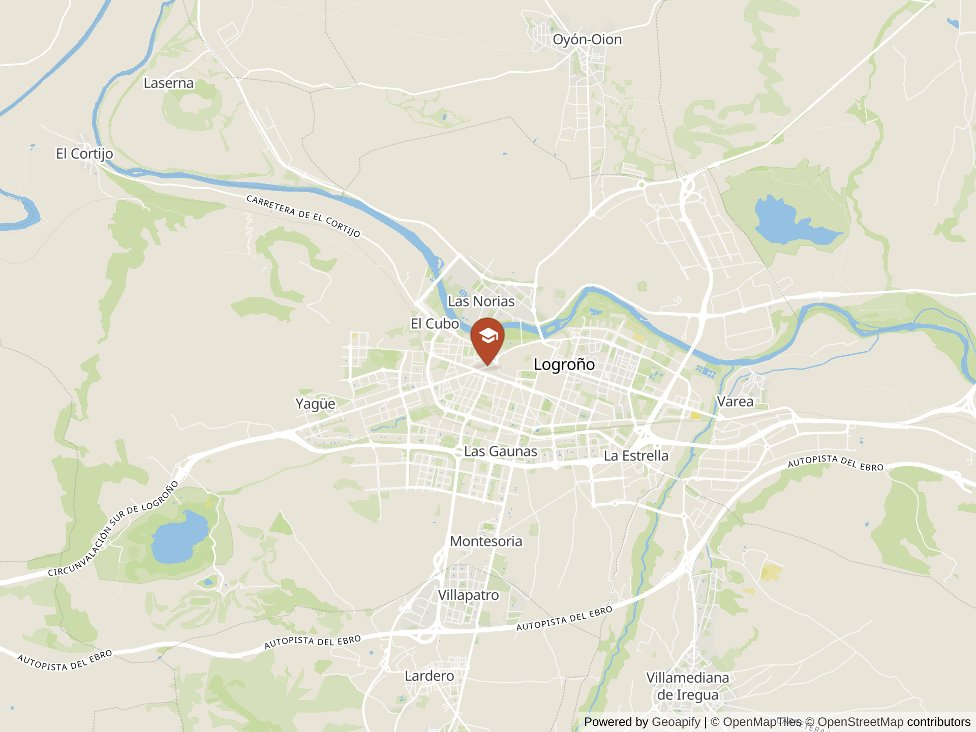 Map of Cuarto Creciente Montessori School