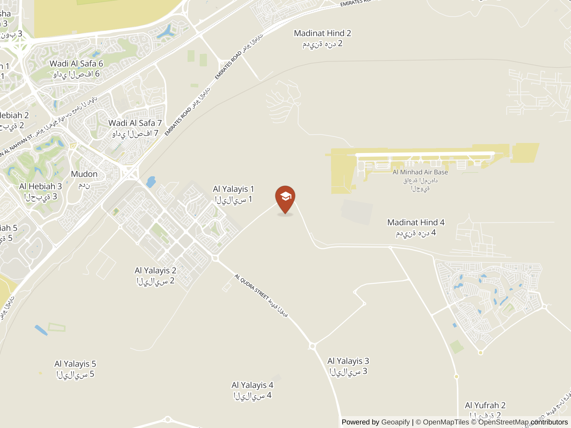 Mapa de Dwight School Dubai
