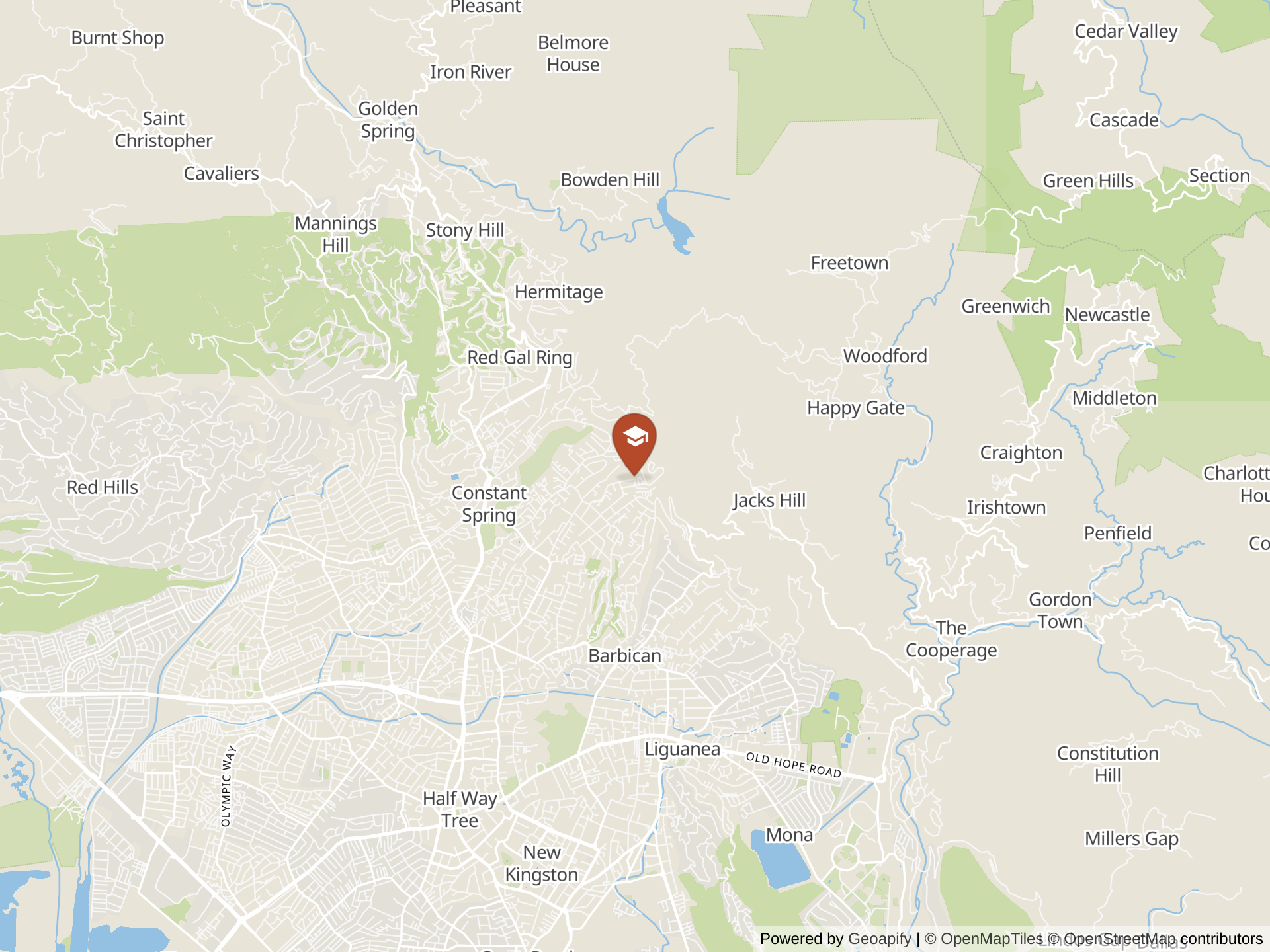 Mapa de Hillel Academy
