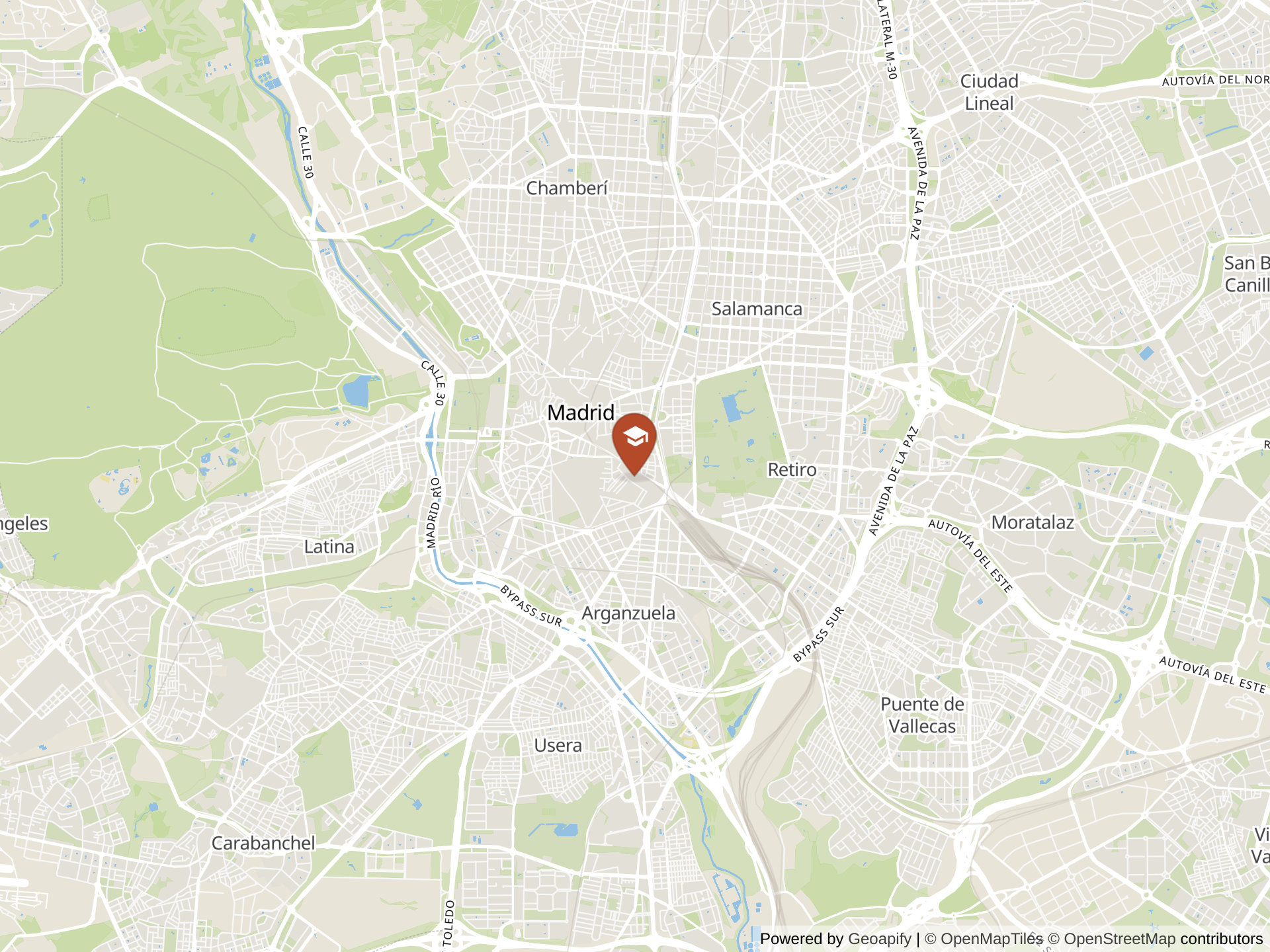 Mapa de SEK International School Santa Isabel