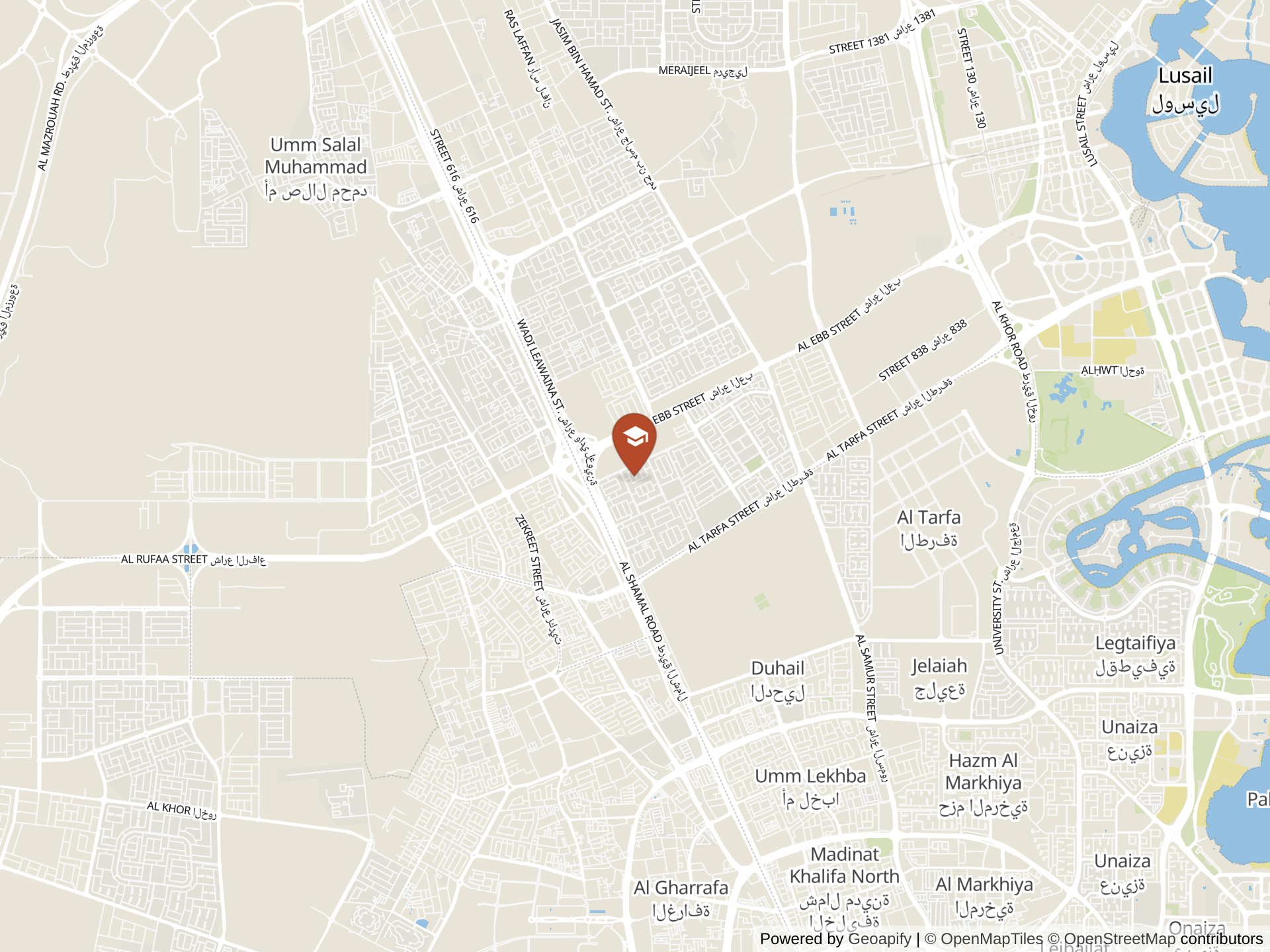 Mapa de ACS Doha International School
