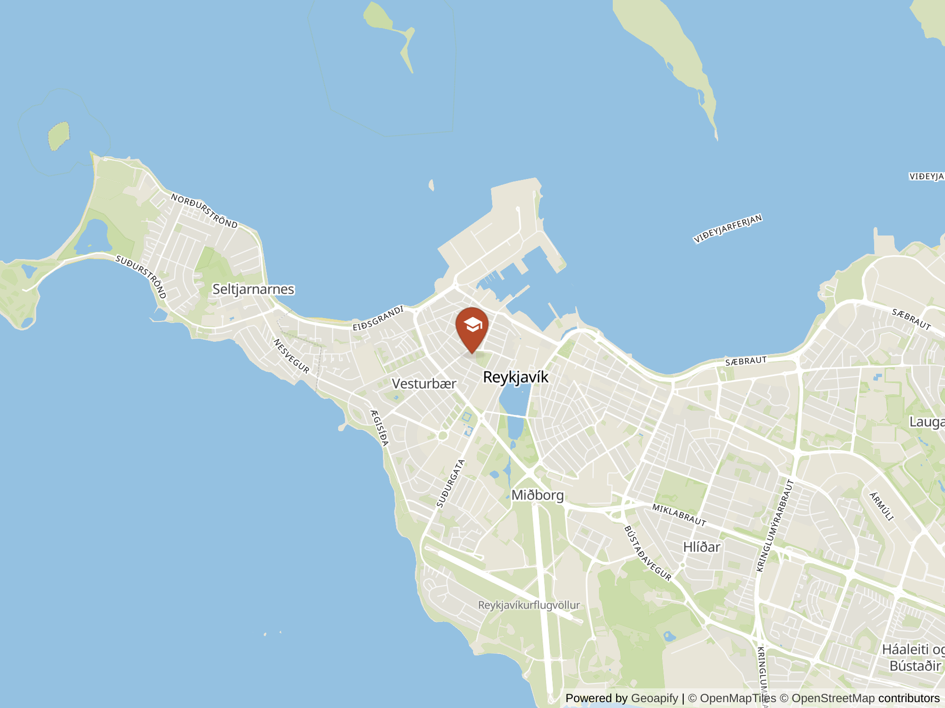 Map of Landakotsskoli International Department