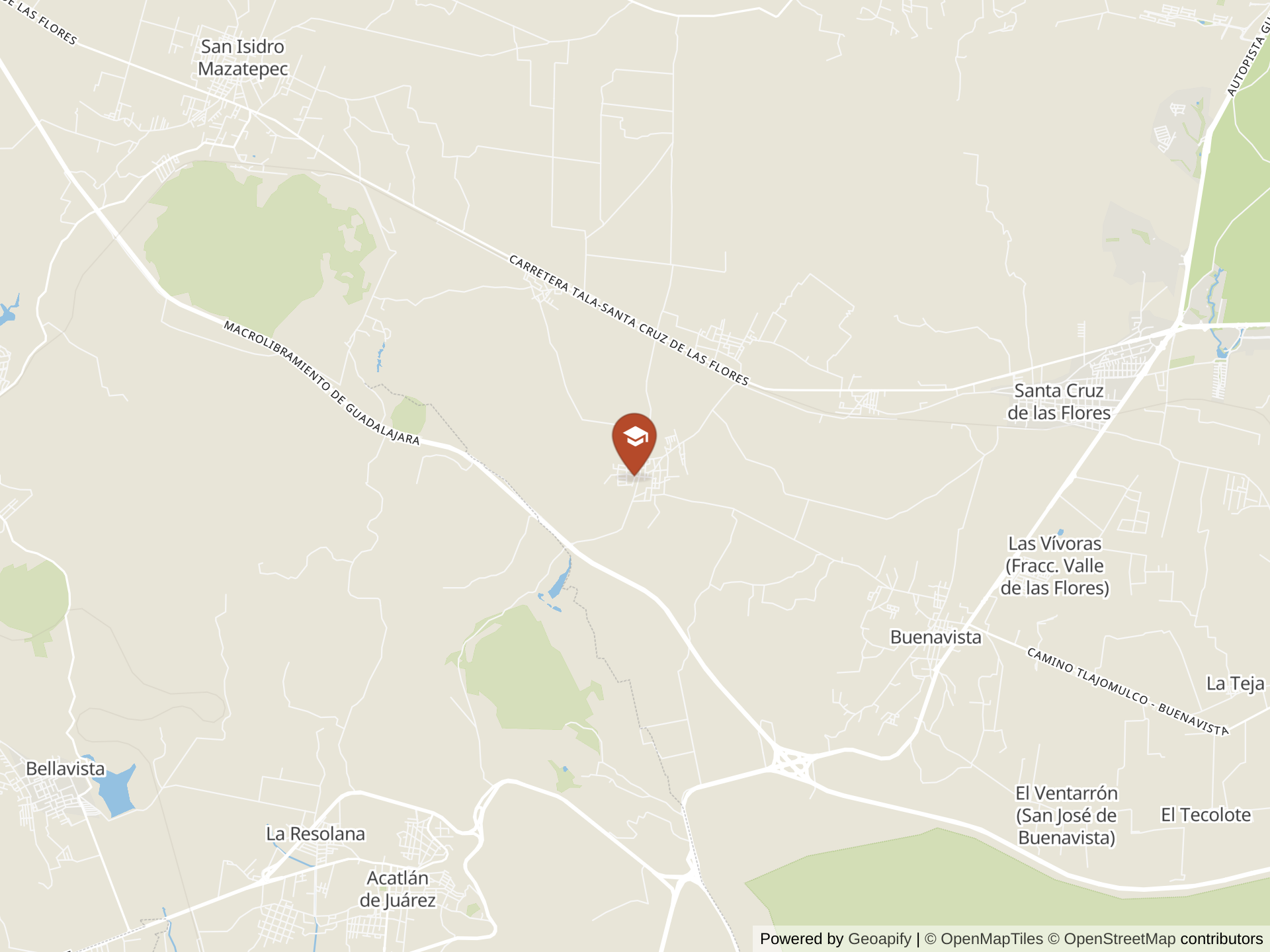 Map of Instituto Thomas Jefferson Guadalajara - Palomar