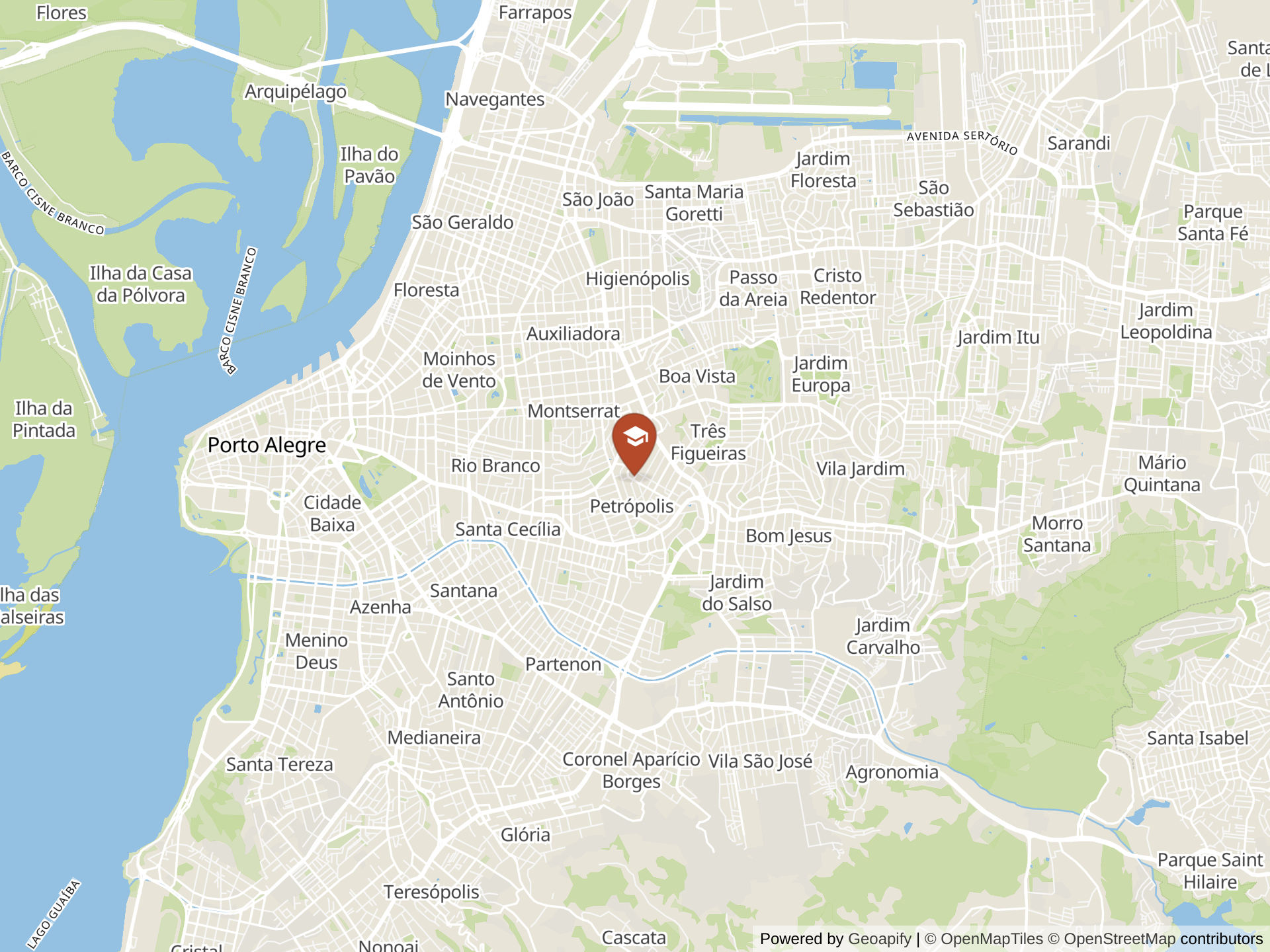 Map of Pan American- The International School of Porto Alegre