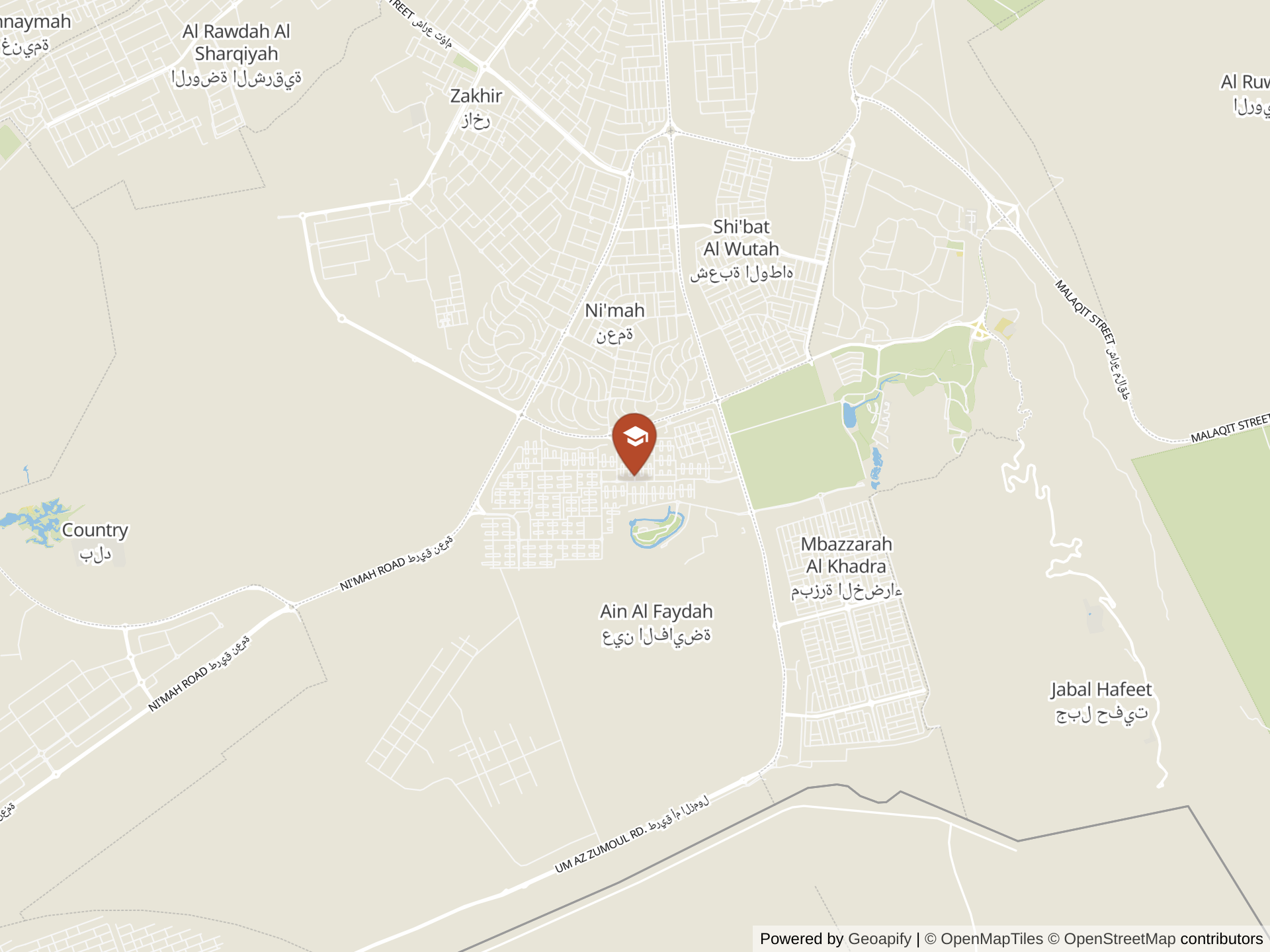 Mapa de Al Reef Charter School