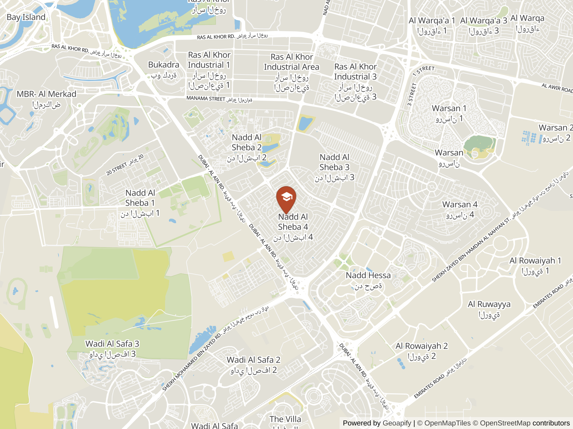 Dubai Schools Nad Al Shebaの地図
