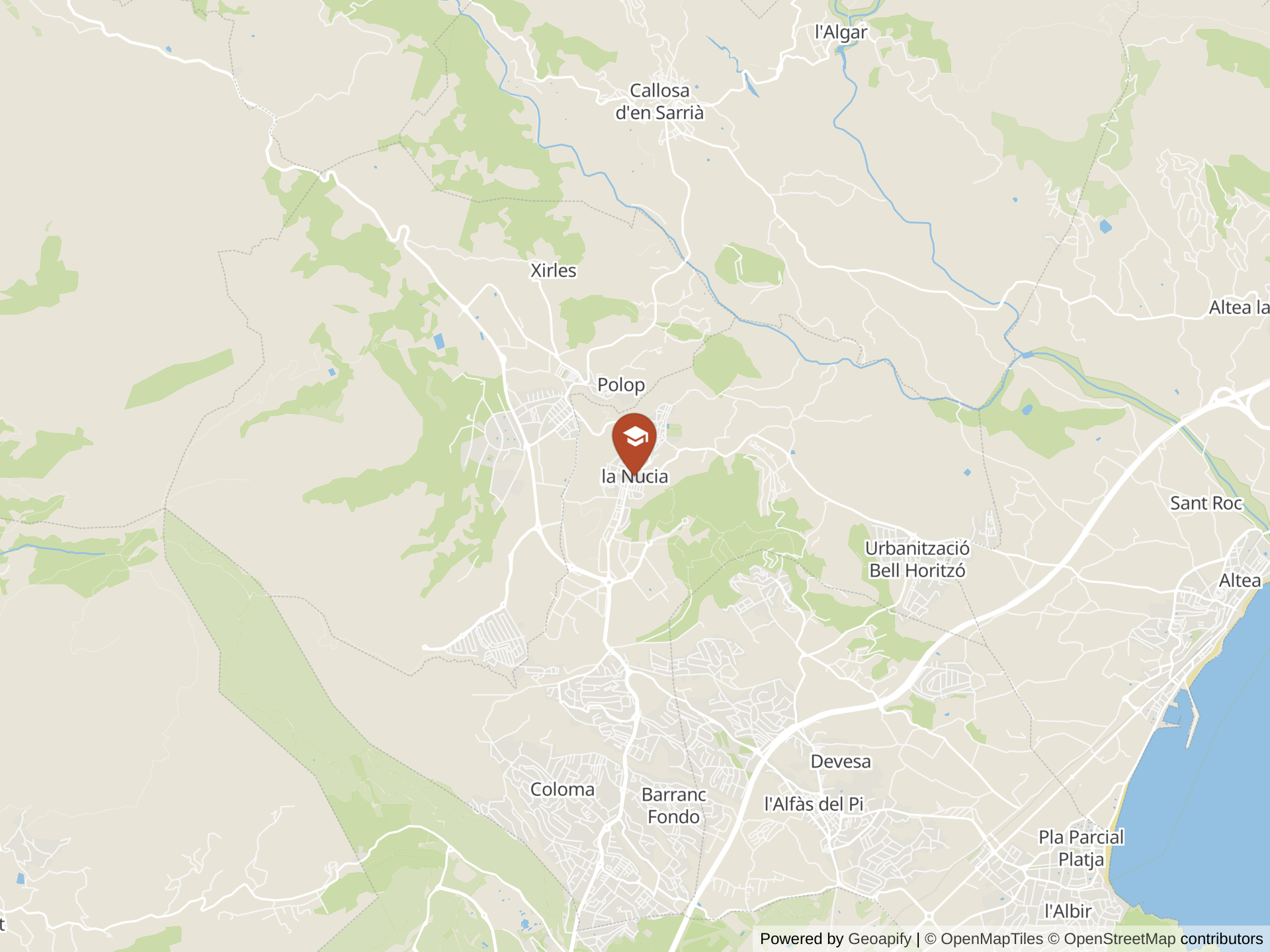 Map of Escuela Waldorf Rudolf Steiner (Marina Baixa)