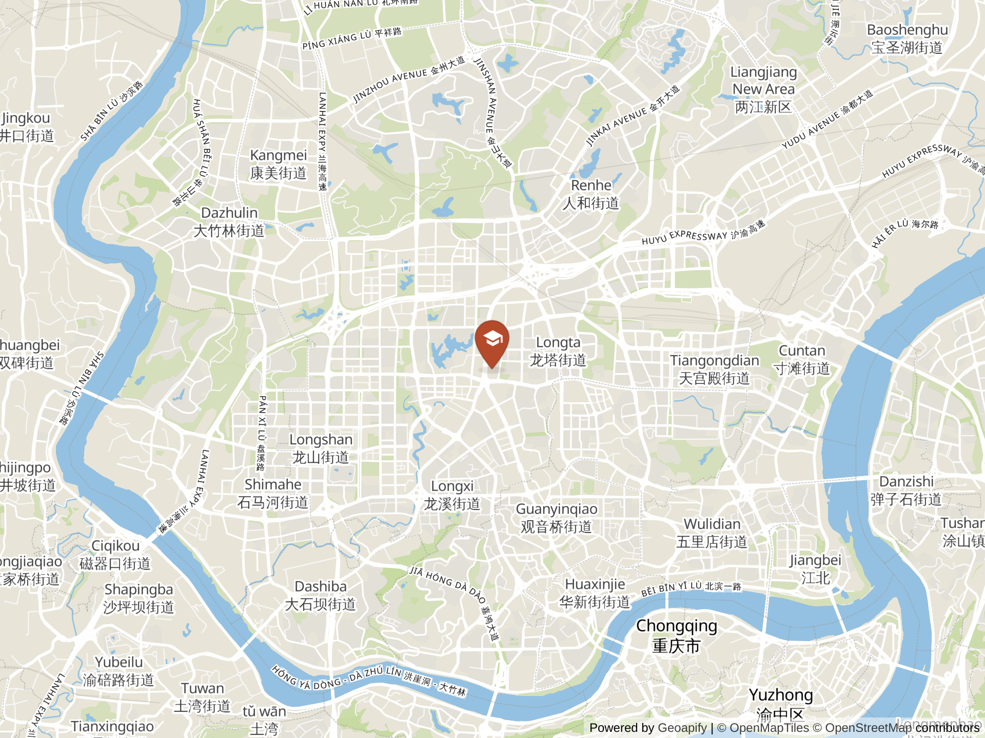 Map of KL International School of Chongqing Bashu