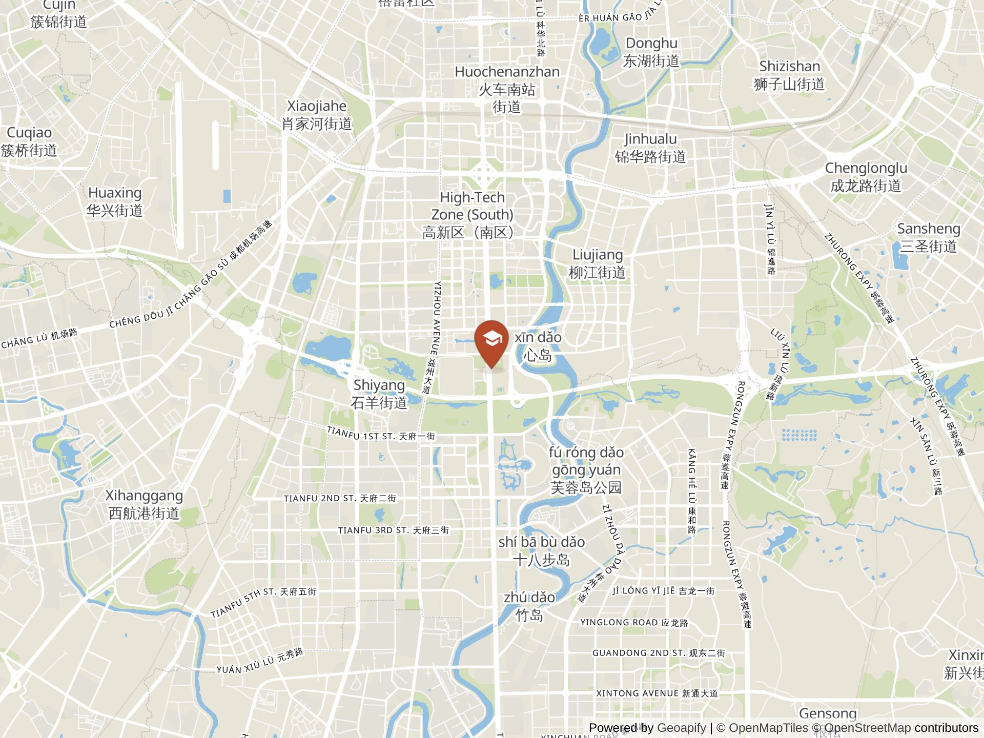 Mapa de Chengdu Shude High School International Department