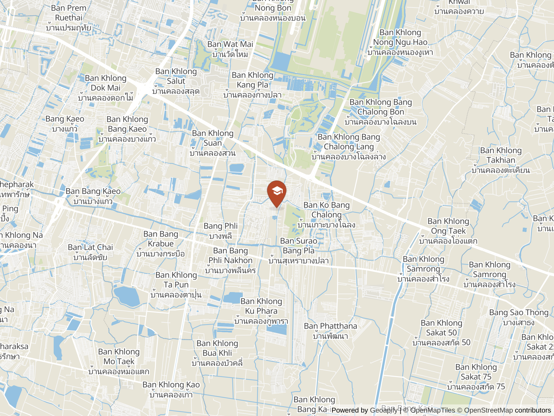 Mapa de The American School of Bangkok-Green Valley