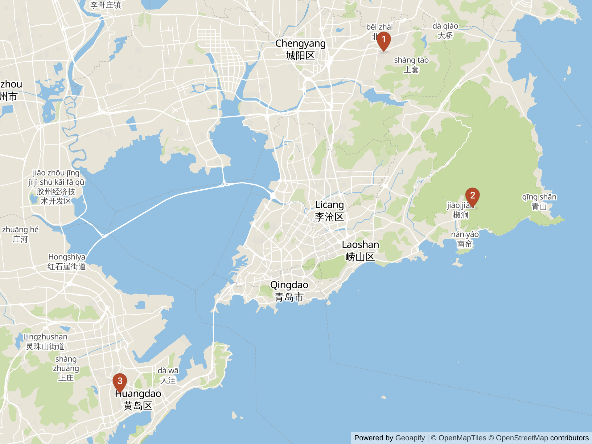 青岛国际学校地图