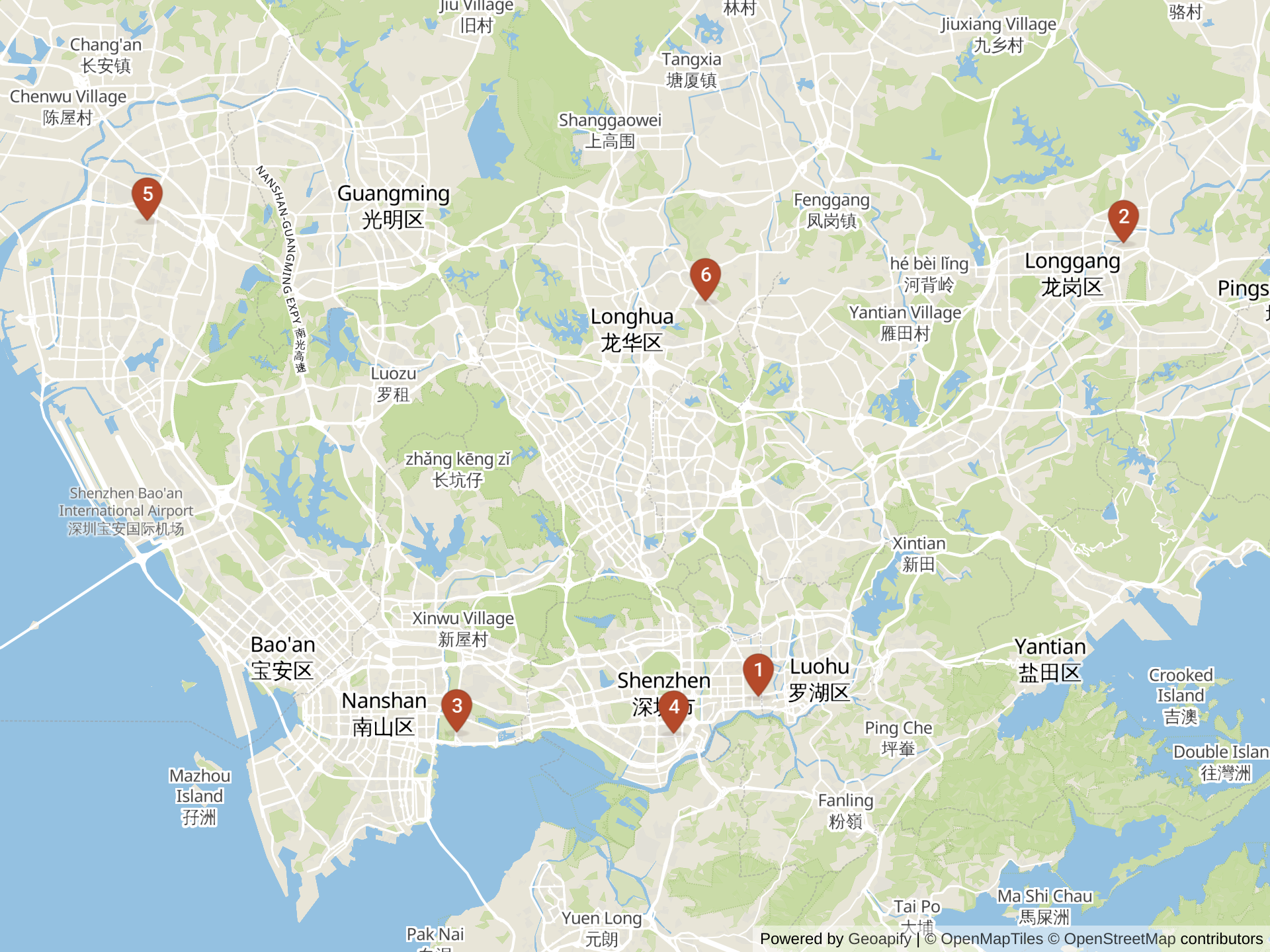 深圳國際學校地圖