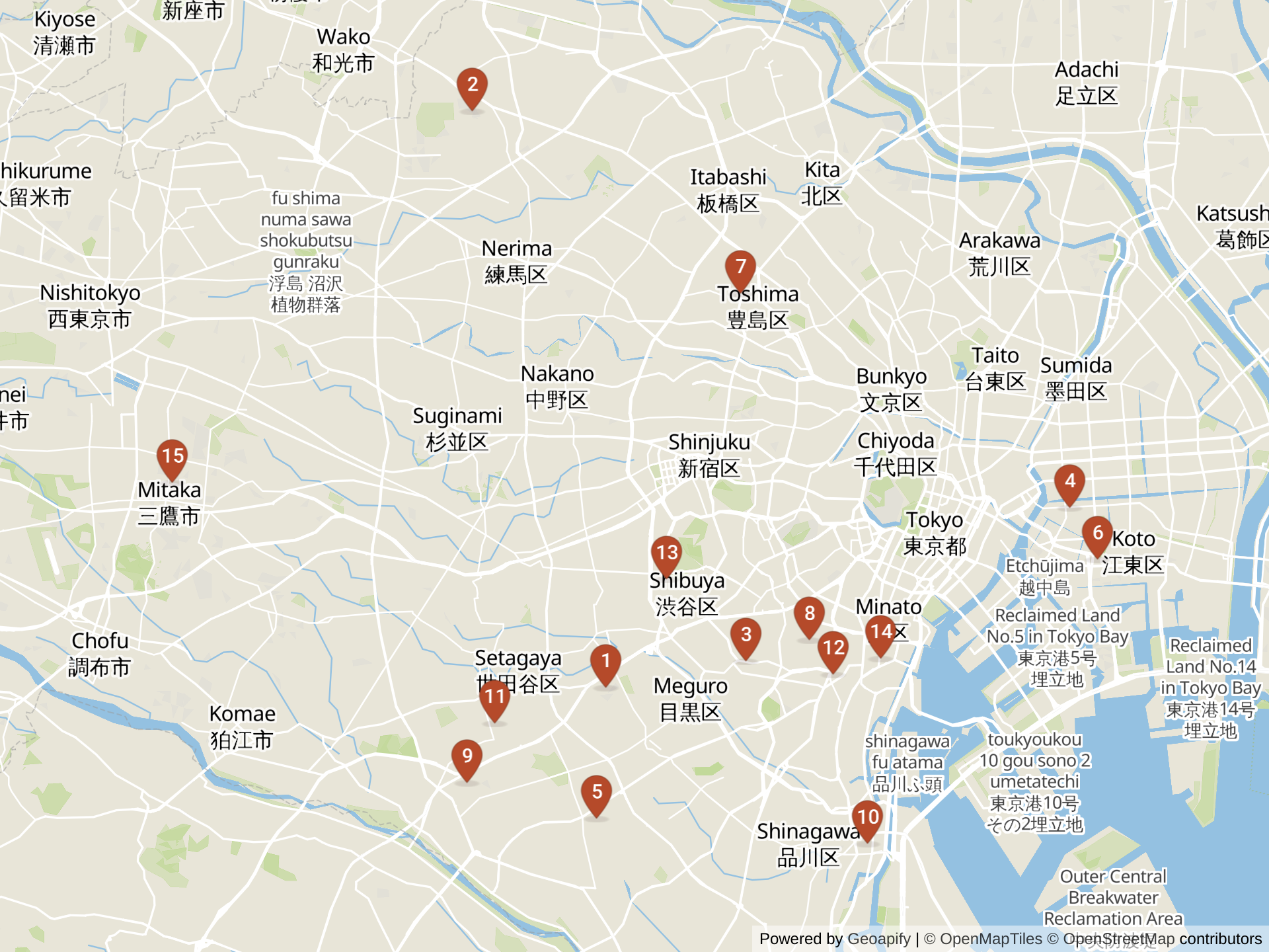 东京国际学校地图
