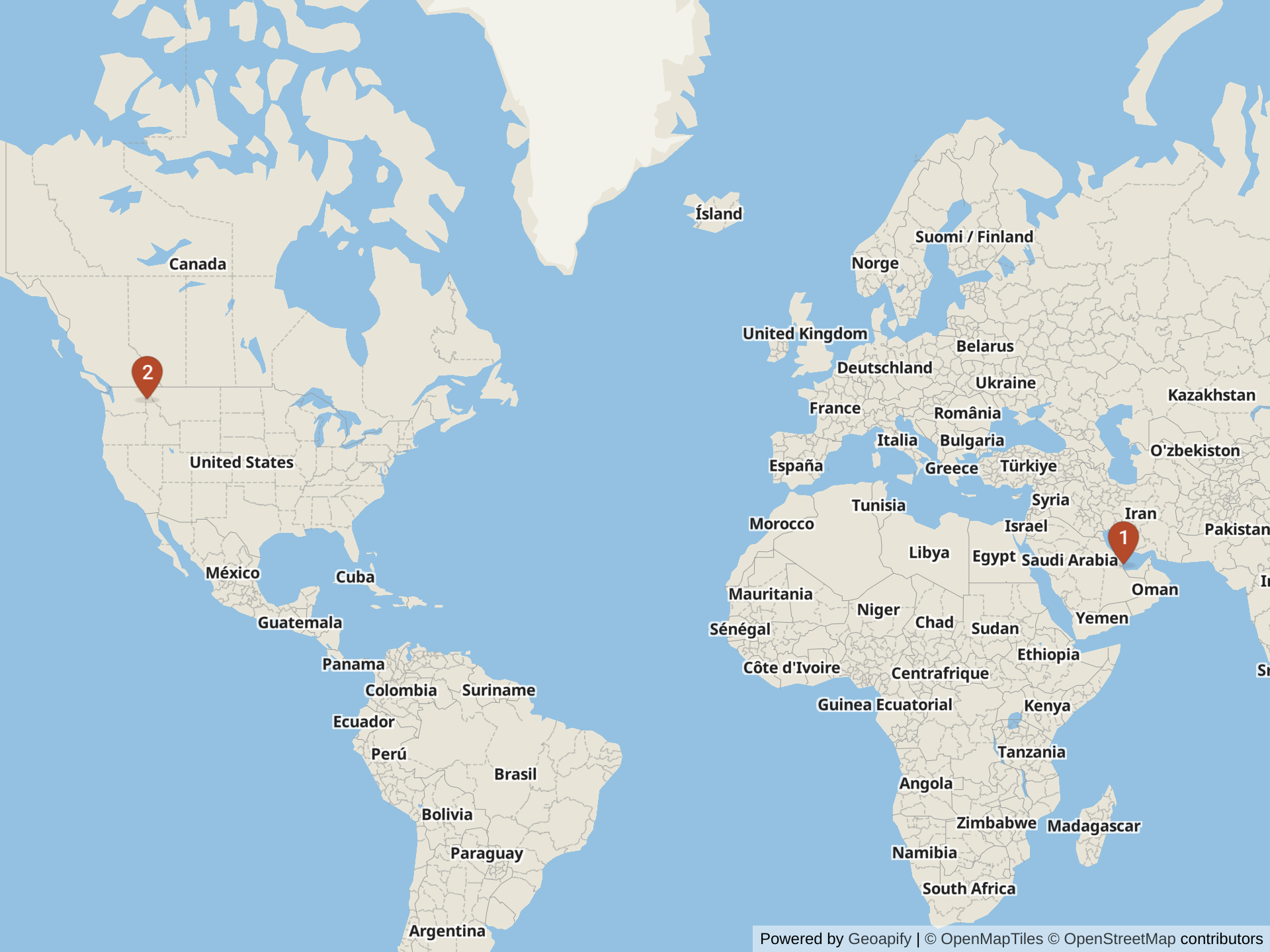 Mapa de colegios internacionales en Al Wakrah