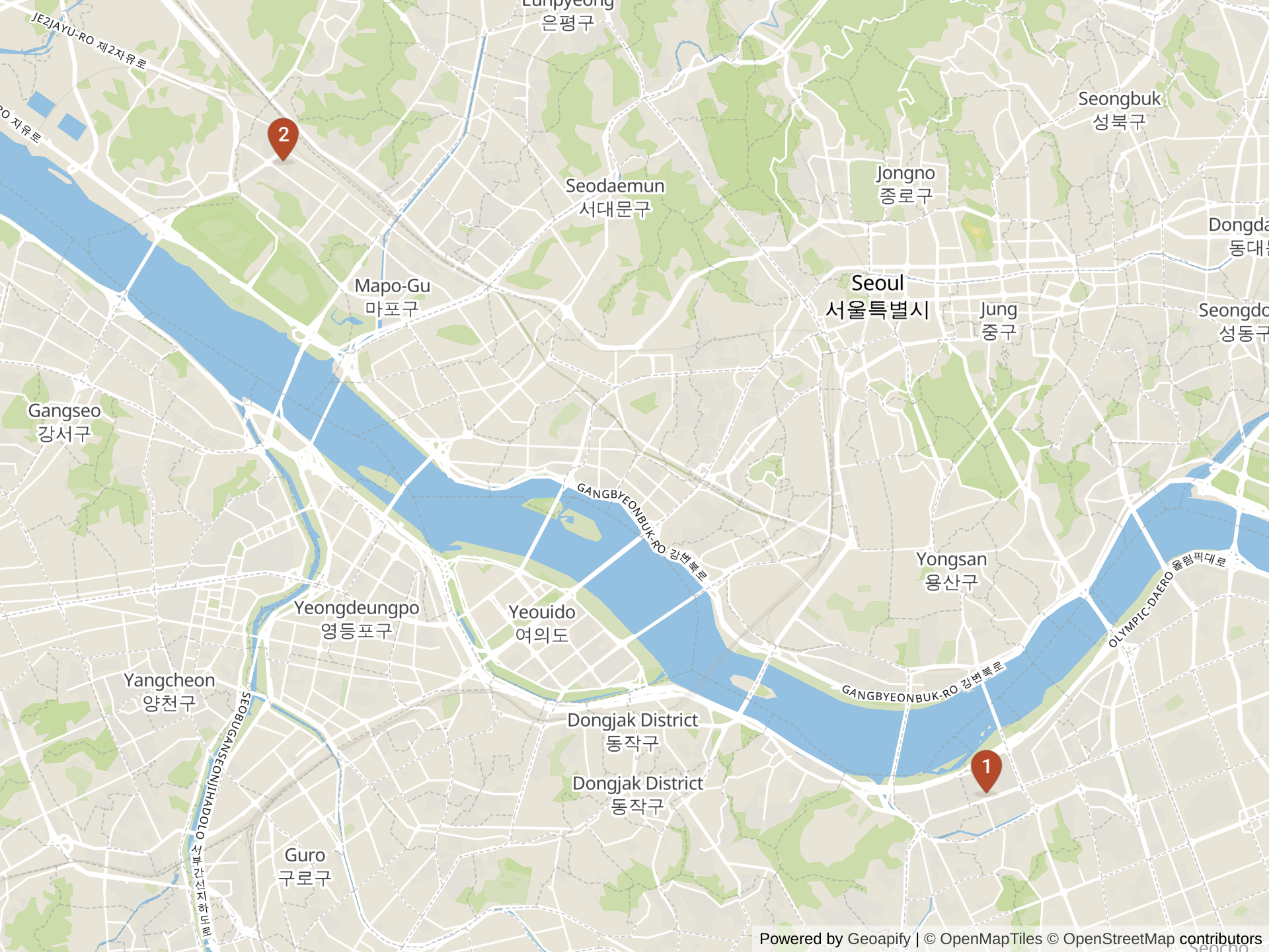 首尔国际学校地图