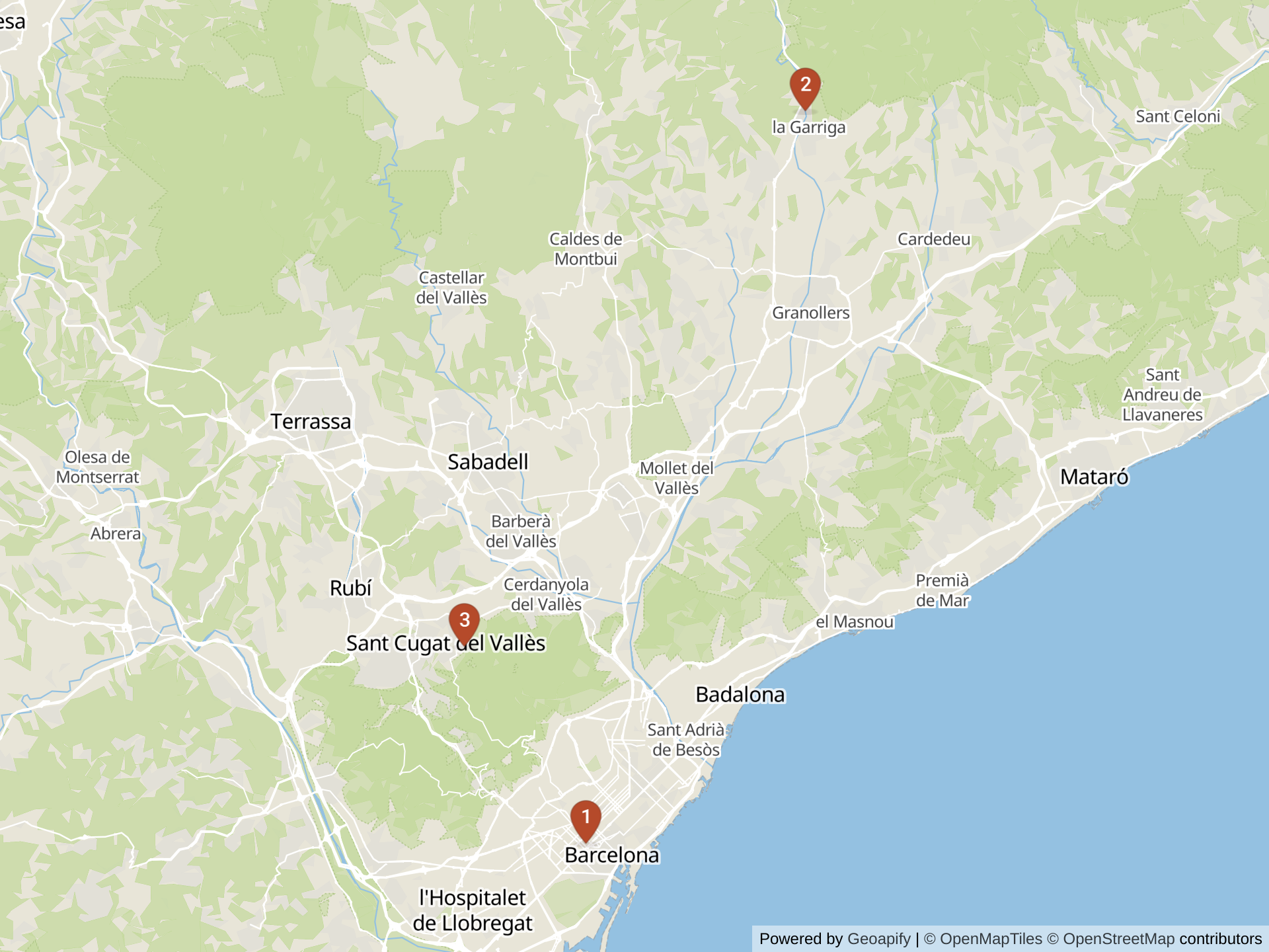 Barcelona国际学校地图